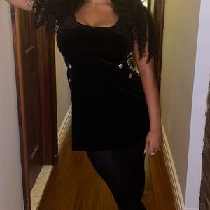 Zara Velvet Embellished Dress